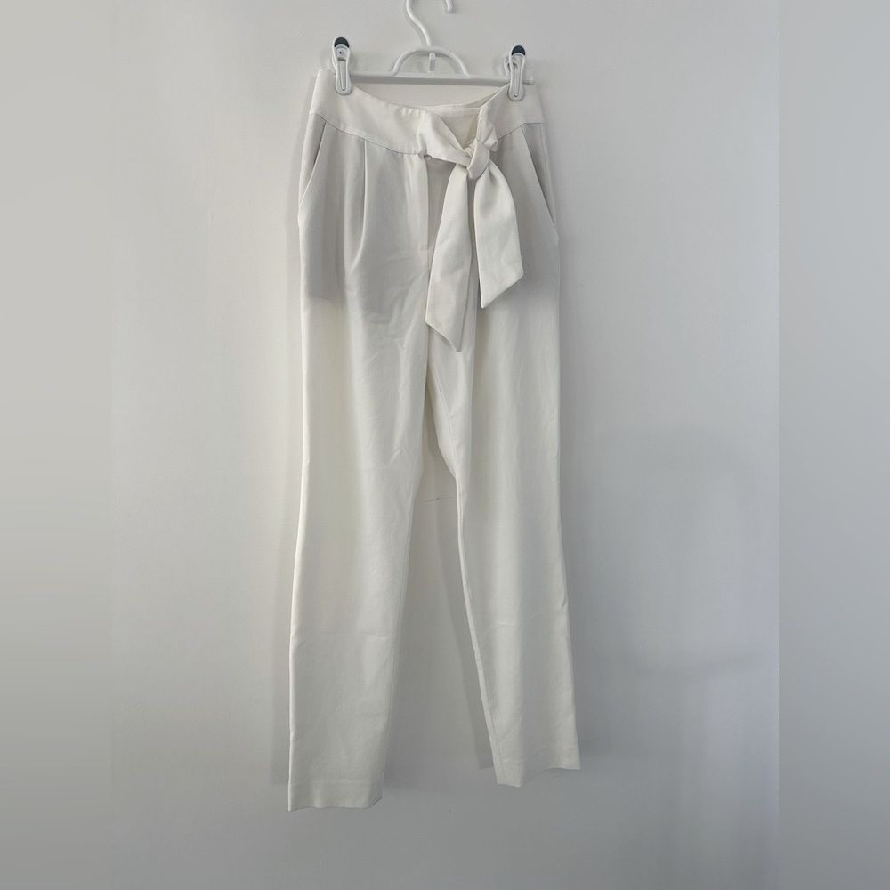 Intermix white tie waist pant size P